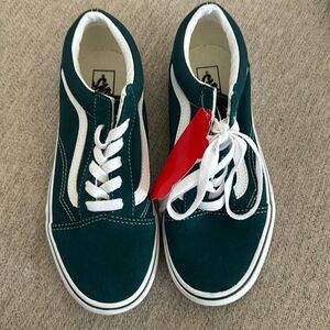 Vans shoes size 4.5 teal suede brand new